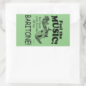 Baritone 感じ The Music Rectangularステッカー 長方形シール (バッグ)