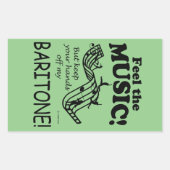 Baritone 感じ The Music Rectangularステッカー 長方形シール (正面)