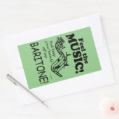 Baritone 感じ The Music Rectangularステッカー 長方形シール (封筒)