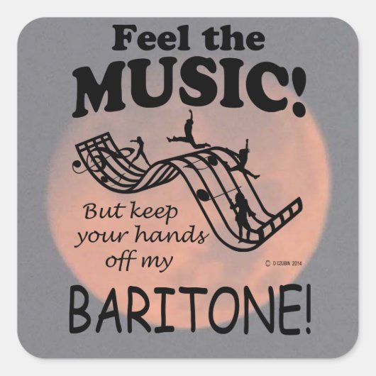 Baritone 感じ The Music Squareステッカー スクエアシール (正面)