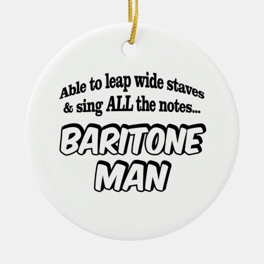 Baritone Man – 音楽スーパーヒーロー セラミックオーナメント (正面)