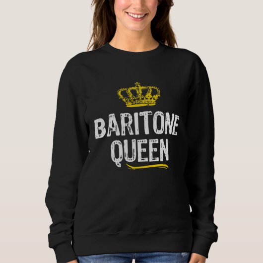 Baritone Queen Women Girls Player Cool Cute スウェットシャツ (正面)