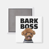 Bark Boss Custom Dog Photo Personalized Gift マグネット (正面/裏面)