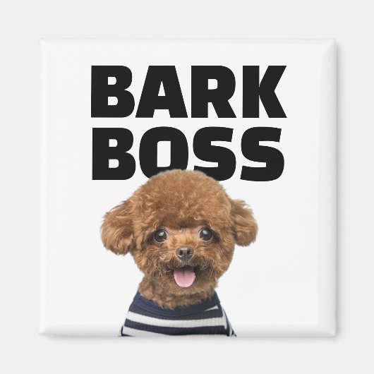 Bark Boss Custom Dog Photo Personalized Gift マグネット (正面)