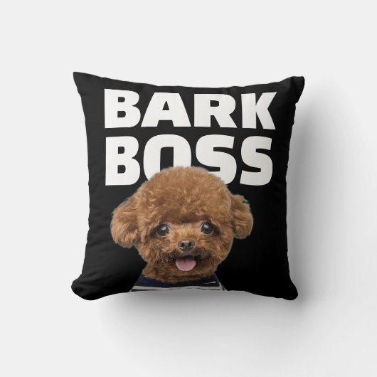 Bark Boss Dog Photo Custom Pet クッション (正面)