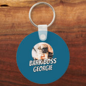 Bark Boss Pet Dog Photo Modern Simple Cool  キーホルダー (正面)
