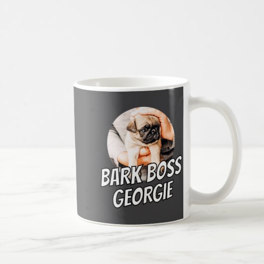 Bark Boss Pet Dog Photo Modern Simple Cool  コーヒーマグカップ (右)