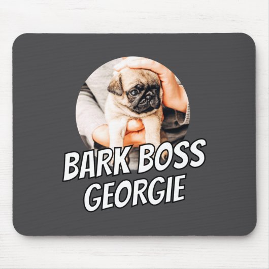 Bark Boss Pet Dog Photo Modern Simple Cool  マウスパッド (正面)