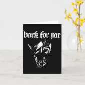 Bark For Me Fierce Dog Blackletter Aesthetic Trend カード (黄色い花)