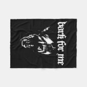 Bark For Me Fierce Dog Blackletter Aesthetic Trend フリースブランケット (正面(横))