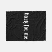 Bark For Me Gothic  フリースブランケット (正面(横))