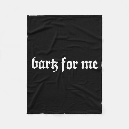 Bark For Me Gothic  フリースブランケット (正面)