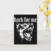 Bark For Me Gothic Fierce Dog  カード (黄色い花)