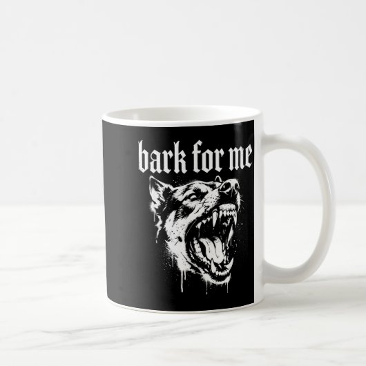 Bark For Me Gothic Fierce Dog  コーヒーマグカップ (右)