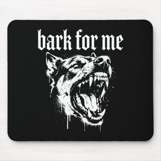 Bark For Me Gothic Fierce Dog マウスパッド (正面)