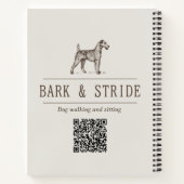 Bark & Stride ドッグウォーキングビジネスQRコード ノートブック (裏面)