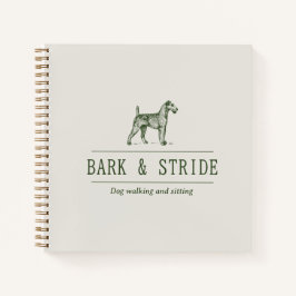 Bark & Stride ドッグウォーキングビジネスQRコード ノートブック