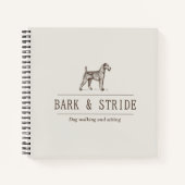 Bark & Stride ドッグウォーキングビジネスQRコード ノートブック (正面)