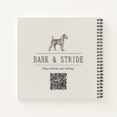 Bark & Stride ドッグウォーキングビジネスQRコード ノートブック (裏面)