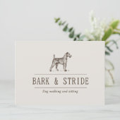 Bark & Stride ドッグウォーキング事業QRコード 招待状 (スタンド正面)