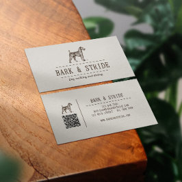 Bark & Stride 犬の散歩ビジネスQRコード  名刺