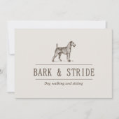 Bark & Stride 犬の散歩ビジネスQRコード 招待状 (正面)