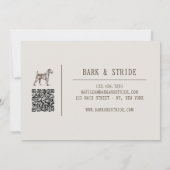 Bark & Stride 犬の散歩ビジネスQRコード 招待状 (裏面)