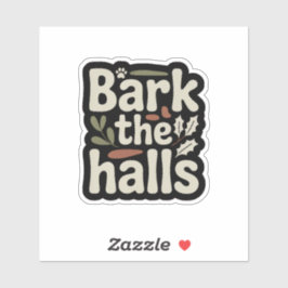 Bark the Halls - Minimal Dog Holiday シール