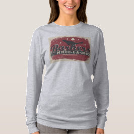 Barkerのレトロ-女性の陵の袖のワイシャツ Tシャツ