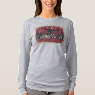 Barkerのレトロ-女性の陵の袖のワイシャツ Tシャツ