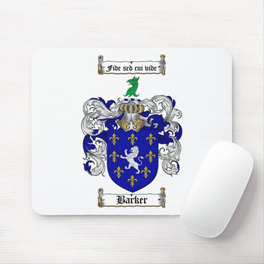 BARKERの家紋- BARKERの紋章付き外衣 マウスパッド (マウス)