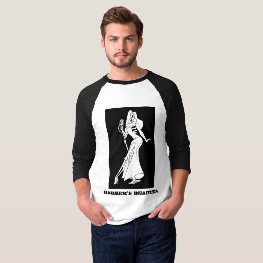 Barkerの美しいのRaglanのワイシャツ Tシャツ (正面フル)