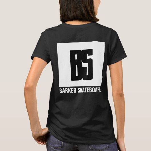 BARKERはTシャツ(ジョニーの素晴らしい) BTLのスケートボードをします Tシャツ (裏面)