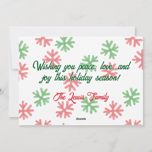 Barkin' Around the Christmas Tree Dog Personalized シーズンカード (裏面)