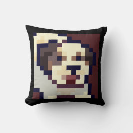 Barking dog. Pixel Art, pixelart クッション