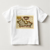 "Barkshire"のBerkshire郡地図、イギリス ベビーTシャツ (裏面)
