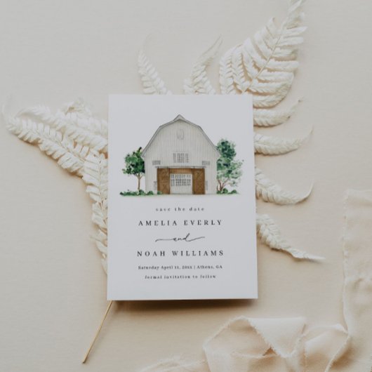 Barn日付を保存素朴し、Farmhouse日付を保存 招待状