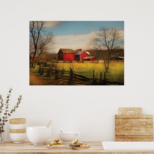 Barn – パスの上に ポスター (キッチン)