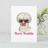Barn Baddie Funny Glam Chicken in Pink Sunglasses  シーズンカード (スタンド正面)
