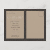 Barn & Boots Cowboy素朴 Wedding Save the Date 案内ポストカード (裏面)