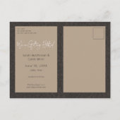 Barn & Boots Rustic Cowboy Photo Save the Date 案内ポストカード (裏面)