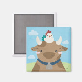 Barn Buddies - Cow & Chick マグネット (正面/裏面)