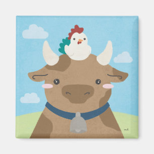 Barn Buddies - Cow & Chick マグネット