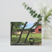 Barn & Cougs, Rural North Carolina Canvas Print Po ポストカード (スタンド正面)