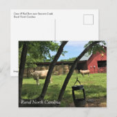 Barn & Cougs, Rural North Carolina Canvas Print Po ポストカード (正面/裏面)