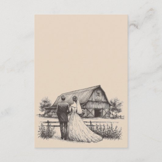 Barn Couple QRコードと詳細 エンクロージャーカード (裏面)