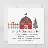Barn Farm Country Christmas Party Invitation  シーズンカード (正面)
