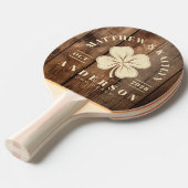 Barn Floor Boards  Irish Clover Wedding Crest 卓球ラケット (正面アングル)