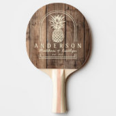 Barn Floor Boards Pineapple Wedding Arch&Name 卓球ラケット (裏面)