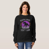 Barn Hair Don't Care  Horse Equestrian Riding Vint スウェットシャツ (正面フル)